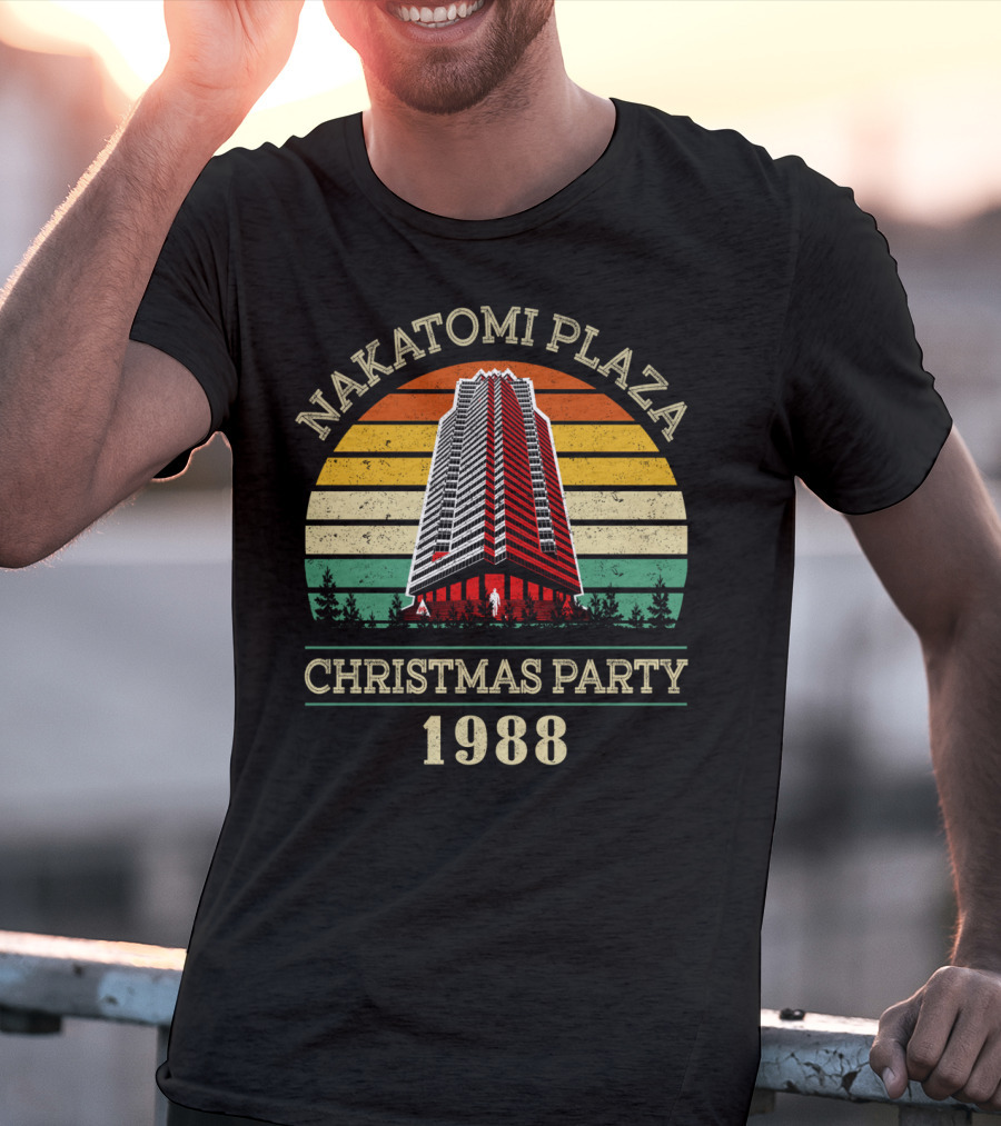 Nakatomi Plaza Christmas Party 1988 Retro Men Boy Pop Culture T-Shirt