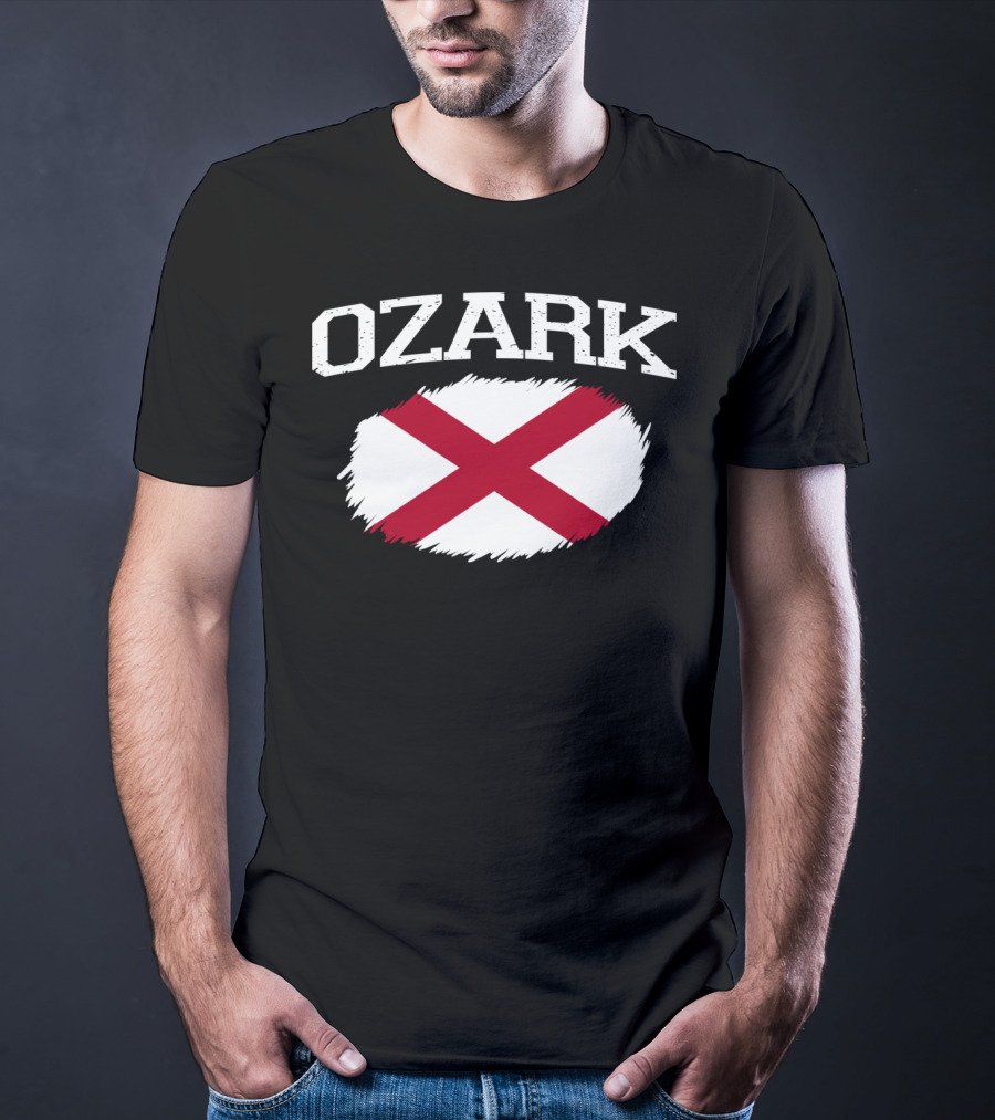 Ozark Alabama Flag Vintage USA Sports T-Shirt