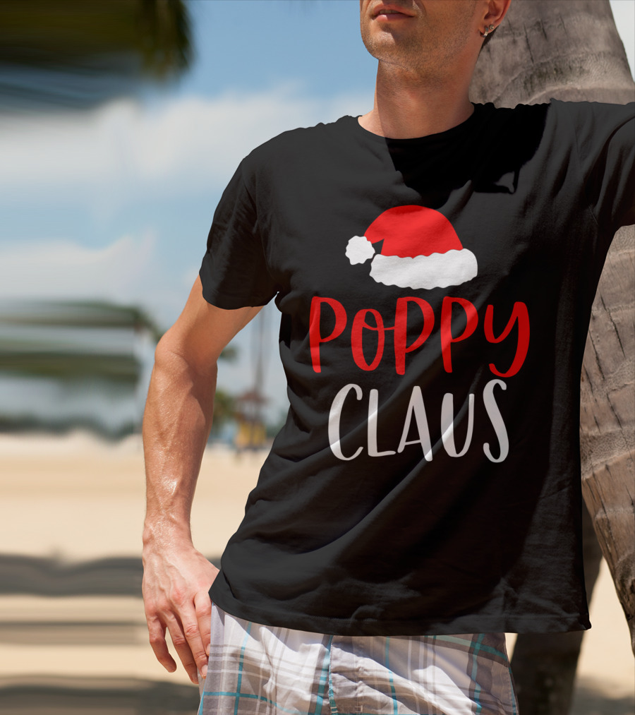 Poppy Claus Funny Christmas Santa Hat T-Shirt