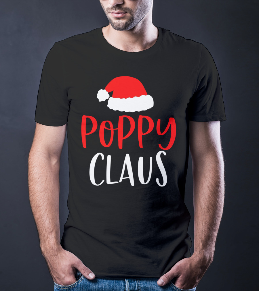 Poppy Claus Funny Christmas Santa Hat T-Shirt
