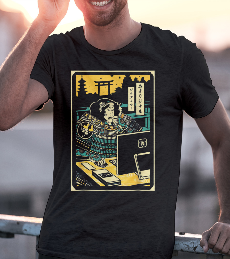 Original Samurai Warrior Programmer Computer T-Shirt