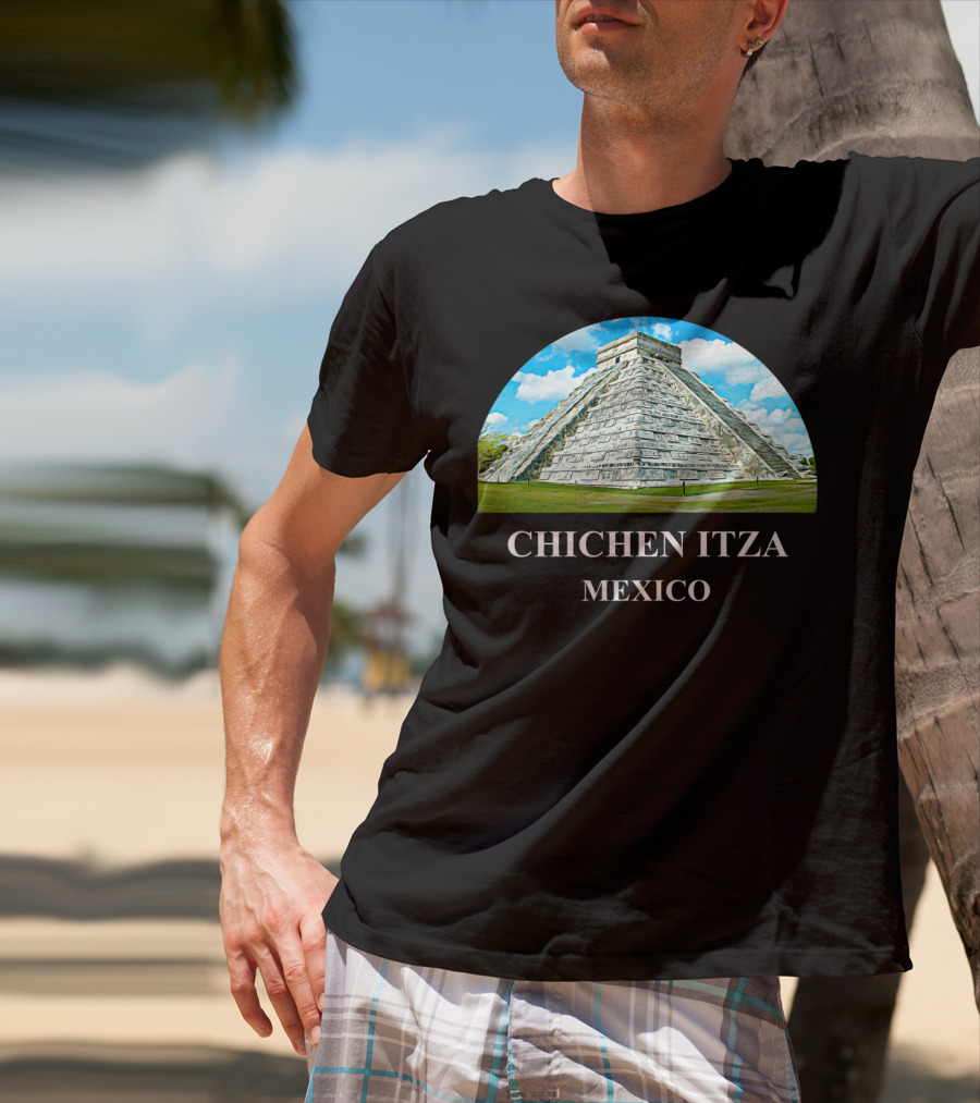 Chichen Itza Pyramid Mexico Iconic Kukulkan Structure T-Shirt