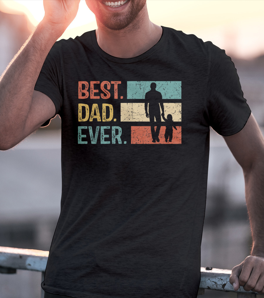 Best Dad Ever Vintage Papa Daddy Gift T-Shirt
