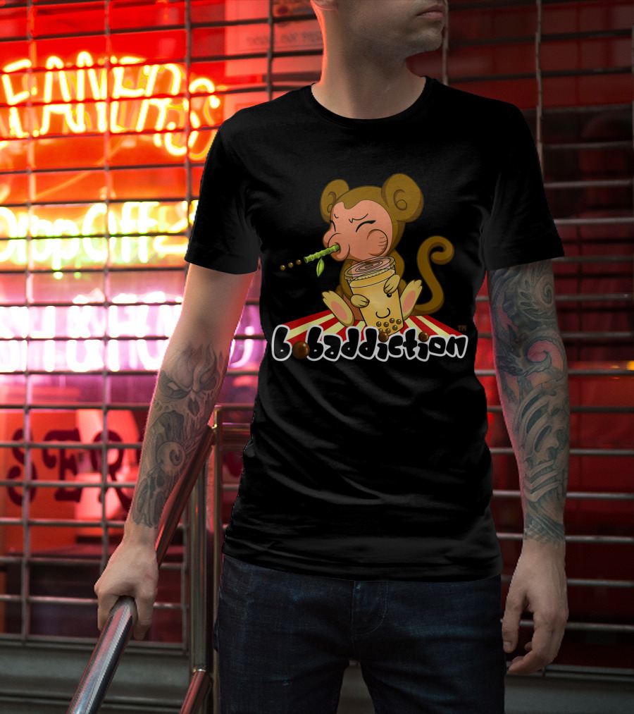 Bobaddiction Boba Bubble Tea Year Of The Monkey Chinese T-Shirt