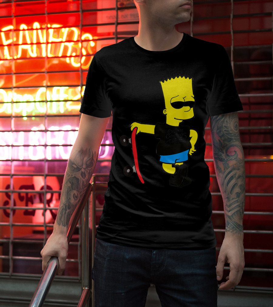 Bsbct Before Crayons Tattoos Bart Skateboard T-Shirt