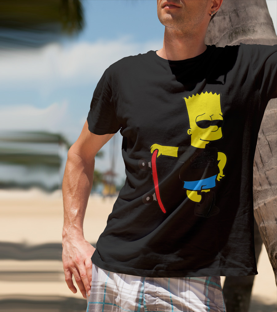 Bsbct Before Crayons Tattoos Bart Skateboard T-Shirt