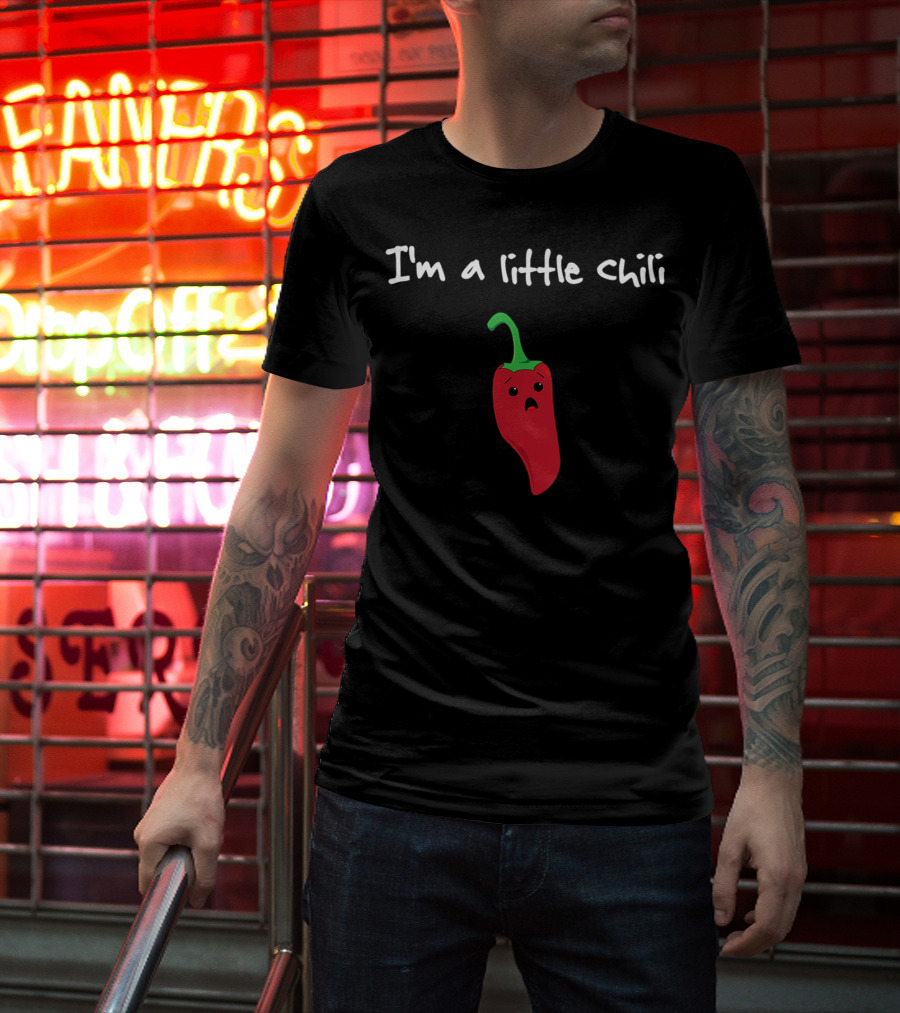 I'm A Little Chili Cute Cartoon Pepper Pun T-Shirt