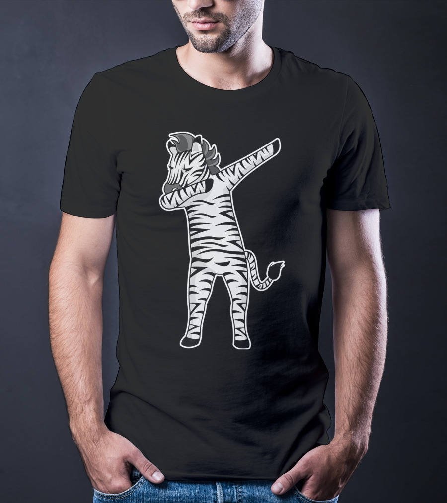 Dabbing Zebra Cool Dancing Equids Fun T-Shirt