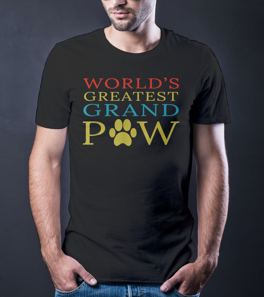 World's Greatest Grand Paw Funny Dog Grand Paw T-Shirt