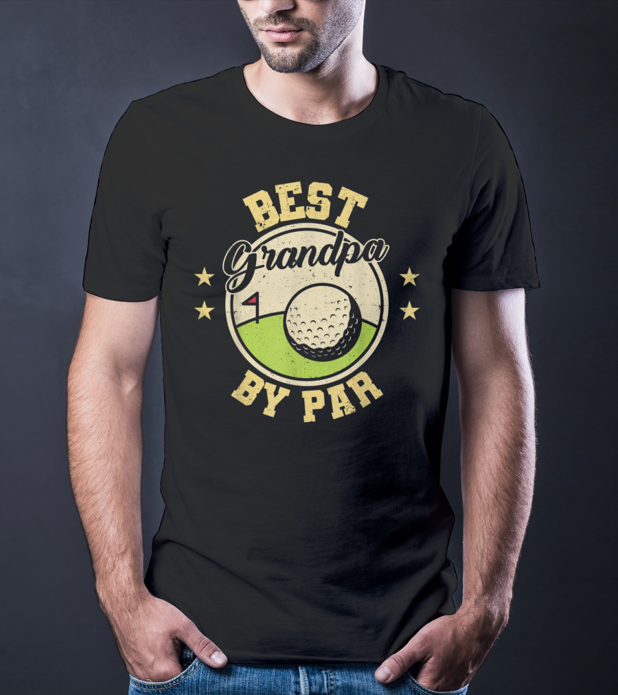 Best Grandpa By Par Funny Father's Day Golf Lovers T-Shirt
