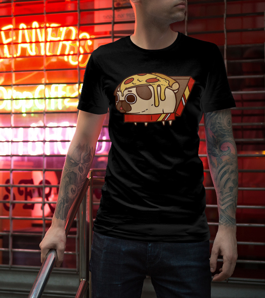 Funny Puglie Pizza Pug Love Pizza Birt Fan Gift T-Shirt
