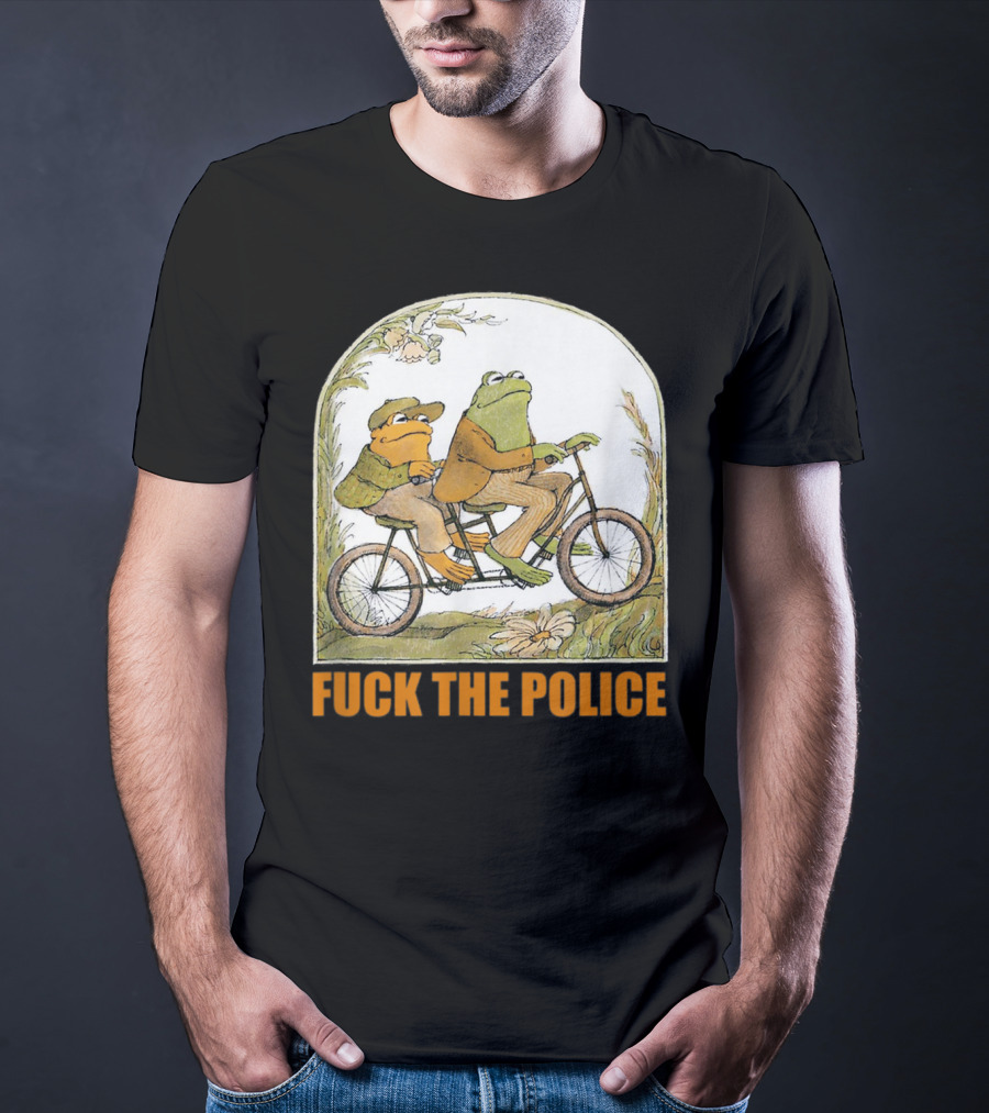 Funnyfrog And Toad Fck The Police Tandem Bicycle Adventure T-Shirt