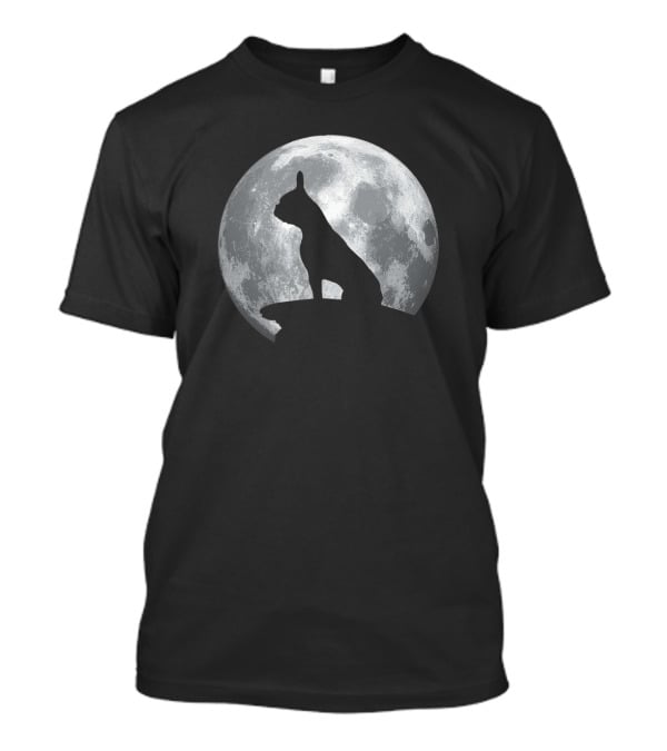 French Bulldog Silhouette With Moon In French Bulldogs T-Shirt