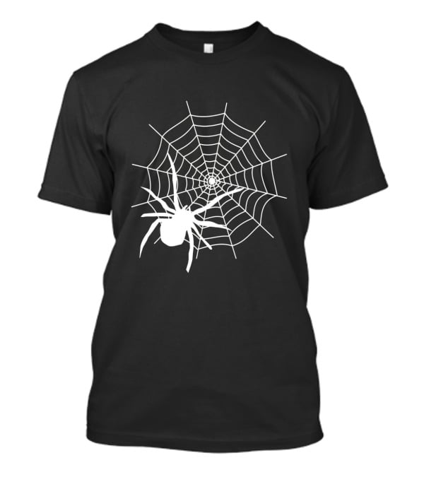 Halloween Spider Web With White Spider T-Shirt