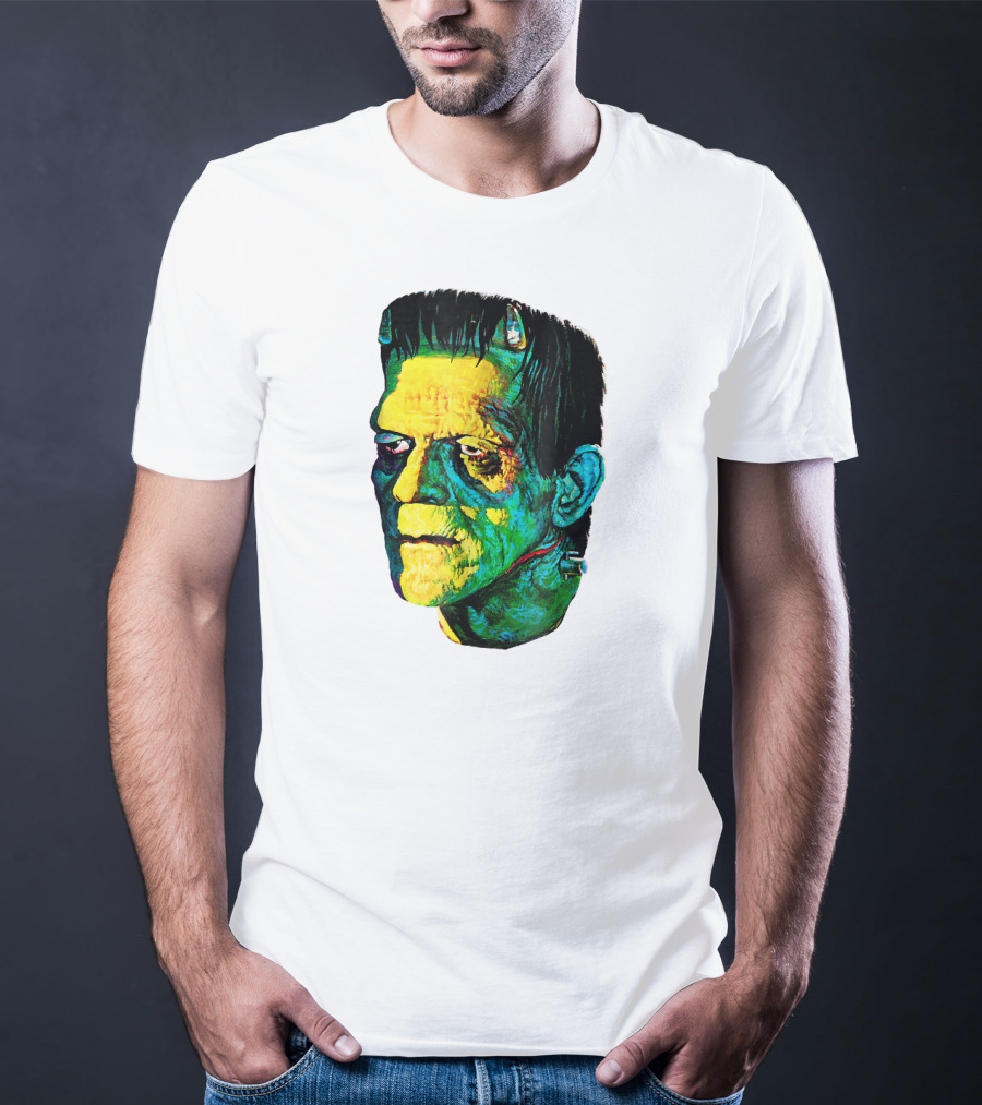 Karloff Frankenstein Monster Horror Movie Fan Iconic Colorful T-Shirt