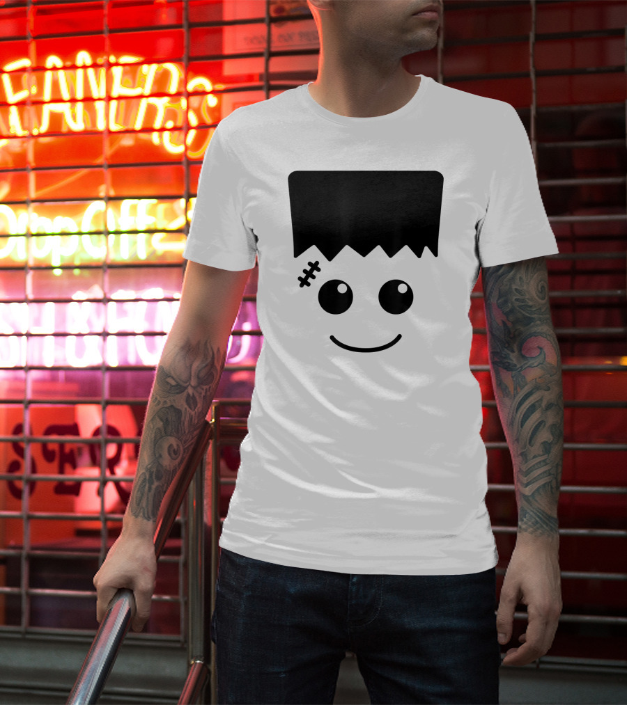 Frankenstein Cute Face Halloween Monster Fun T-Shirt