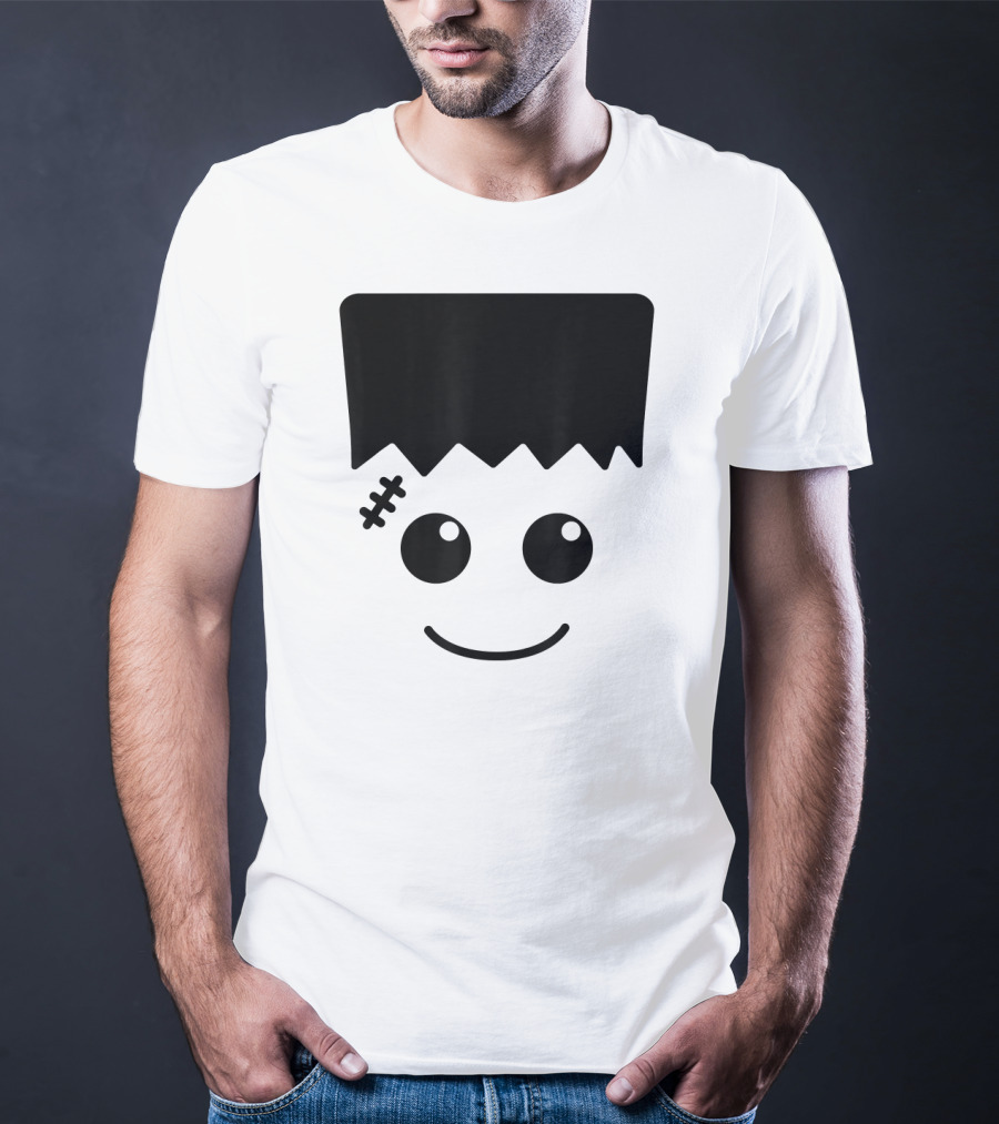 Frankenstein Cute Face Halloween Monster Fun T-Shirt