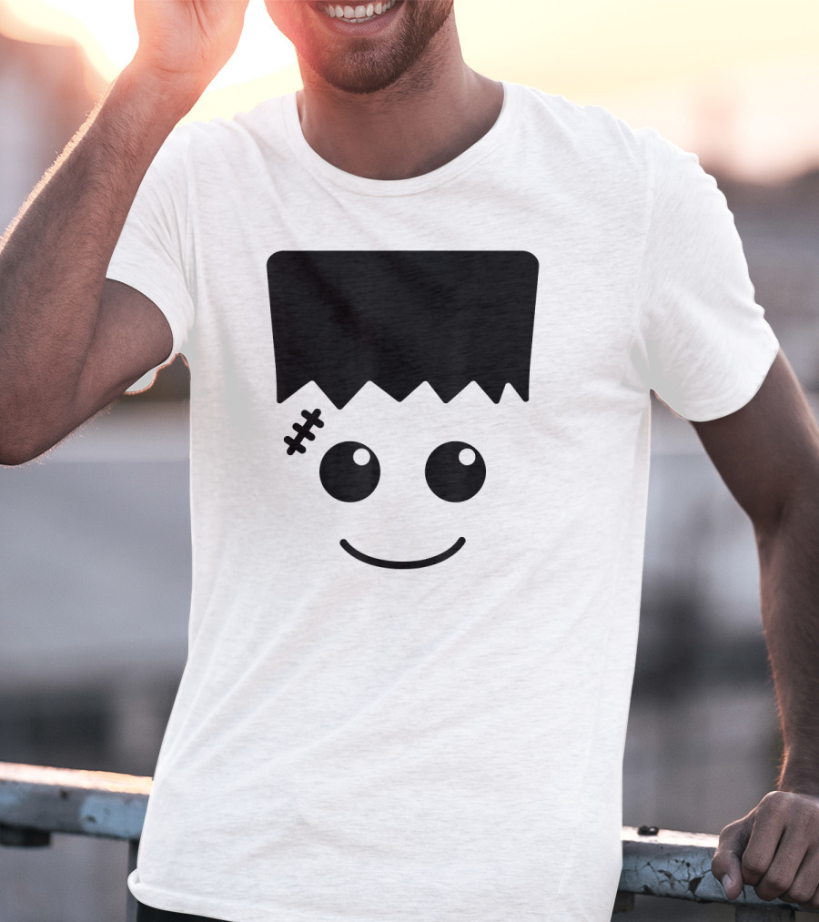 Frankenstein Cute Face Halloween Monster Fun T-Shirt