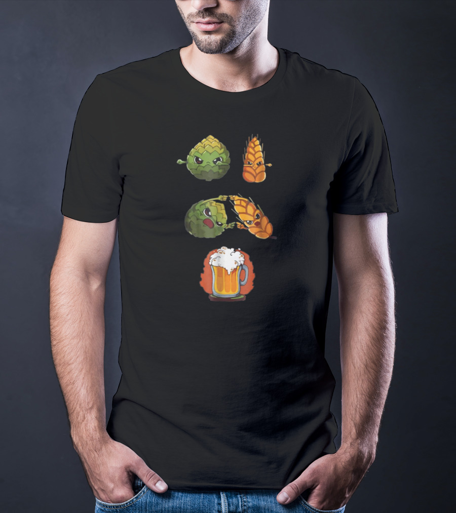 Funny Beer Fusion Hops And Barley Perfect For Alcohol Drinkers T-Shirt