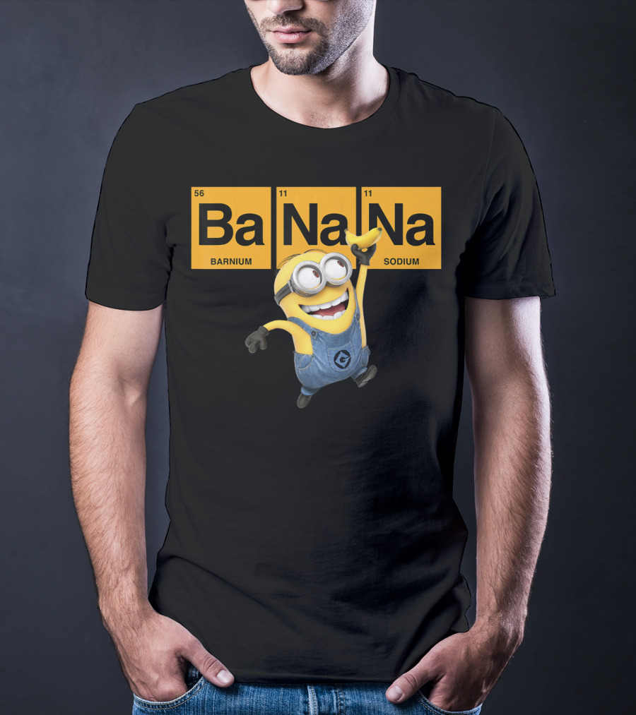 Despicable Me Minions Ba Na Na Elemental Square Happy T-Shirt