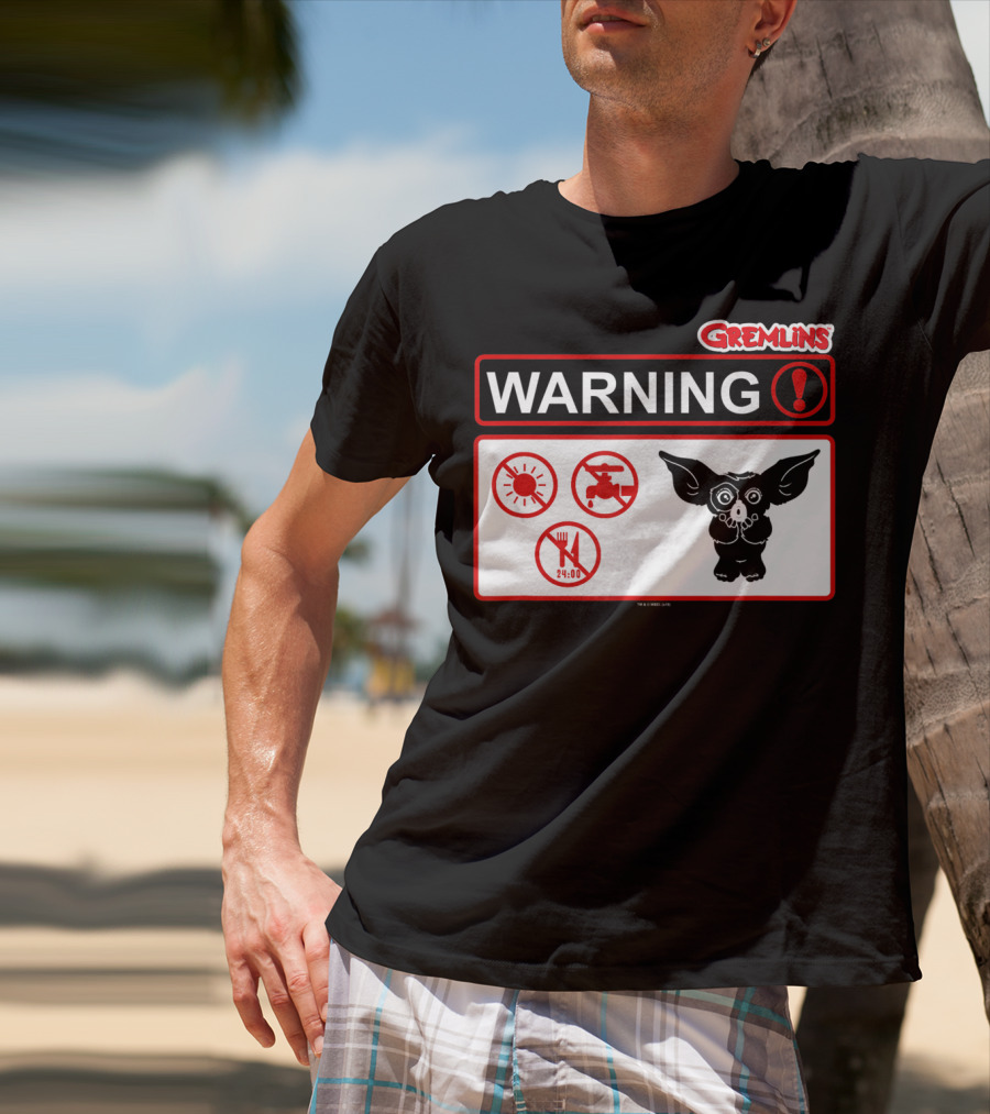 Gremlins Warning Sign Icons Gizmo T-Shirt