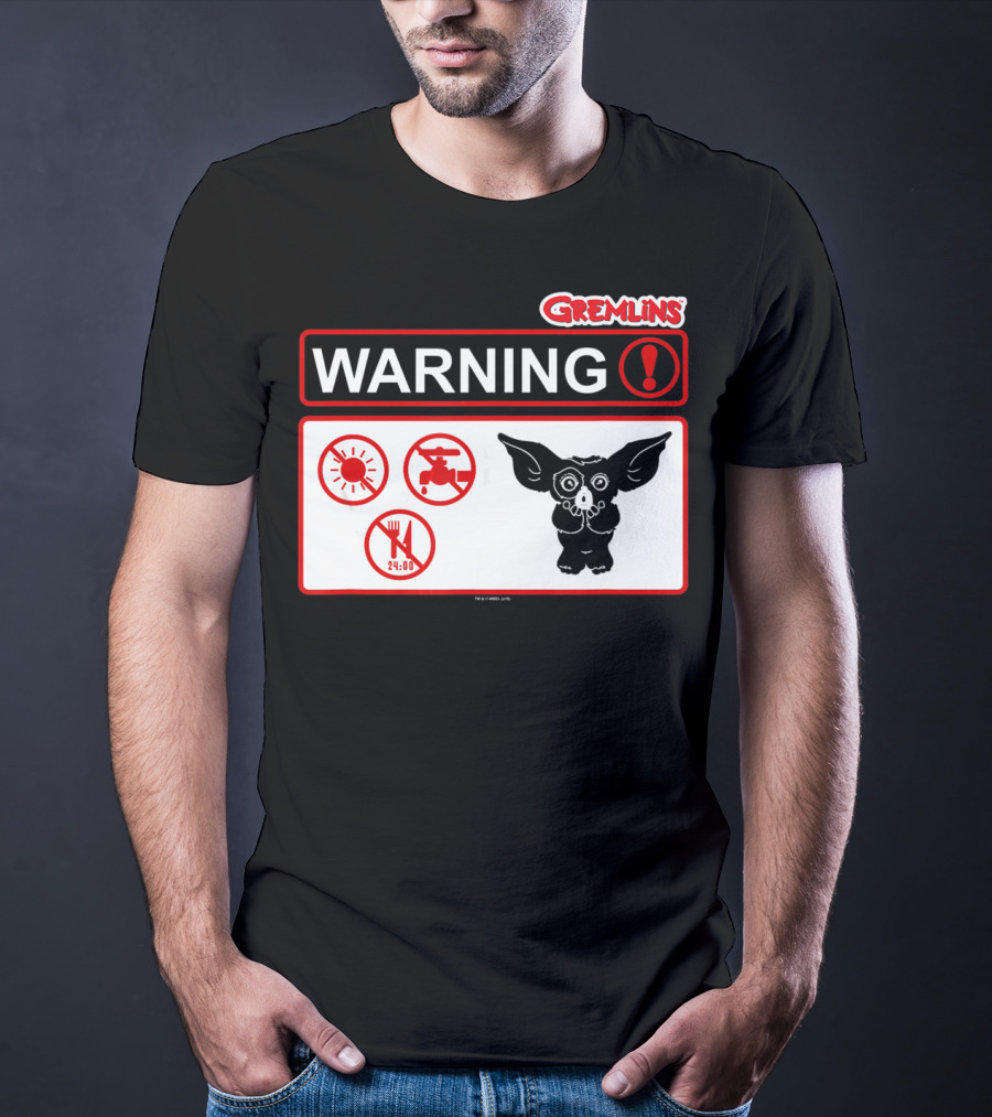 Gremlins Warning Sign Icons Gizmo T-Shirt