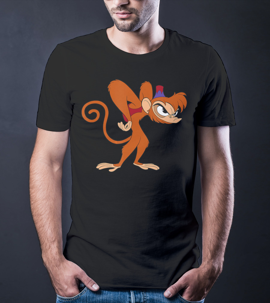 Disney Aladdin 90s Angry Abu Character Image T-Shirt