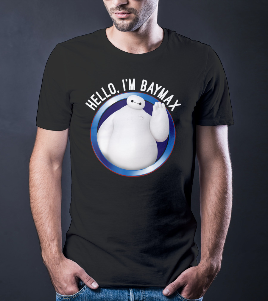 Hello I'm Baymax Disney Big Hero 6 Wave Circle T-Shirt
