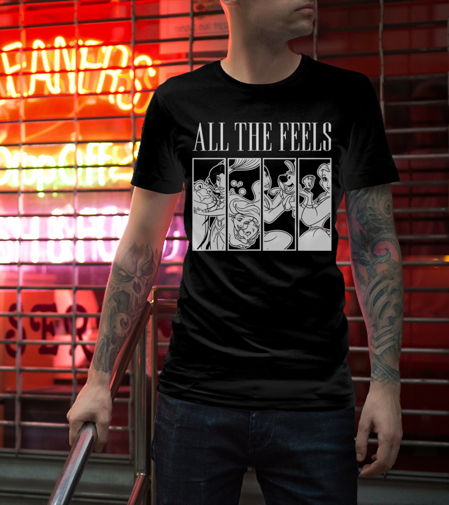 ALL THE FEELS Disney Princess Character Panels T-Shirt