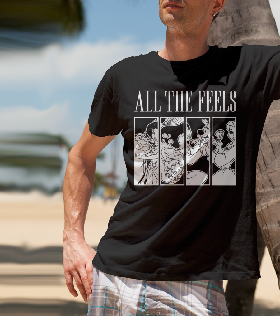 ALL THE FEELS Disney Princess Character Panels T-Shirt