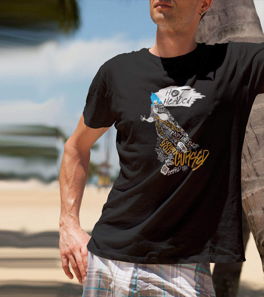 Disney Villains Hades Hot Headed Cursed Chaos Power Orders Word T-Shirt