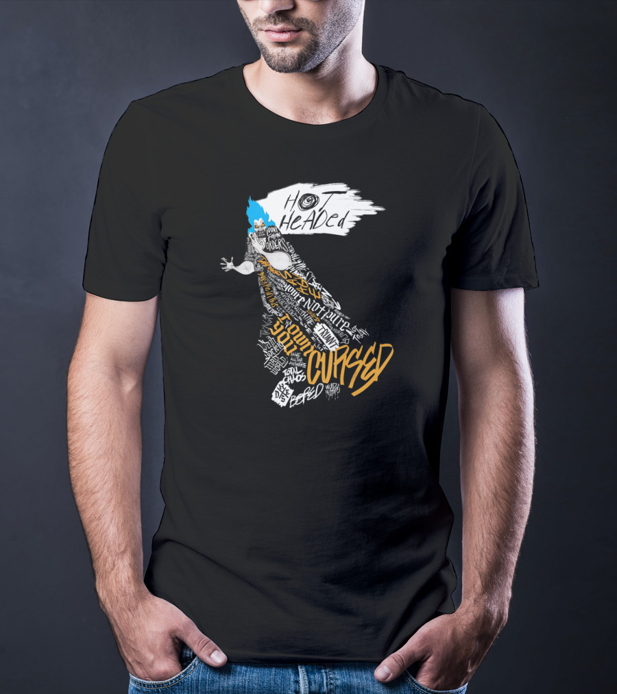 Disney Villains Hades Hot Headed Cursed Chaos Power Orders Word T-Shirt
