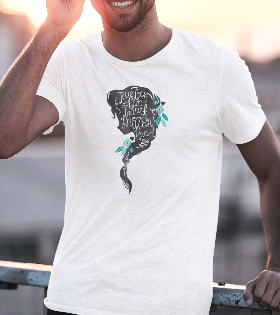 Disney Frozen Elsa True Love Can Thaw A Frozen Heart Profile T-Shirt