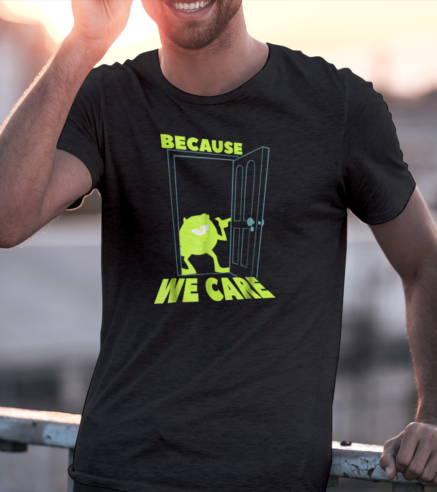 Disney Pixar Monsters Inc. Mike Because We Care Doorway T-Shirt
