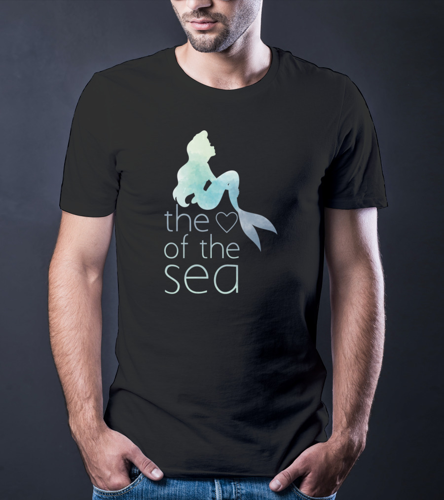 Disney Little Mermaid Heart Of The Sea Watercolor Ariel T-Shirt