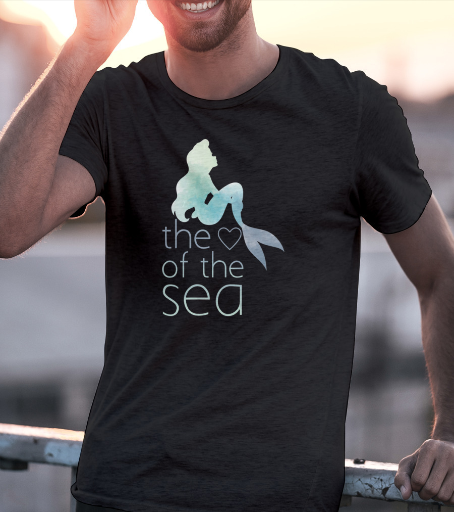 Disney Little Mermaid Heart Of The Sea Watercolor Ariel T-Shirt