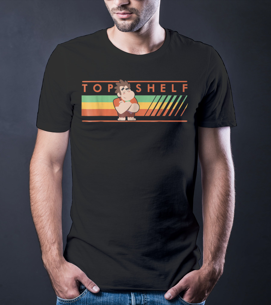 Disney Wreck It Ralph 2 Top Shelf Retro Stripes T-Shirt
