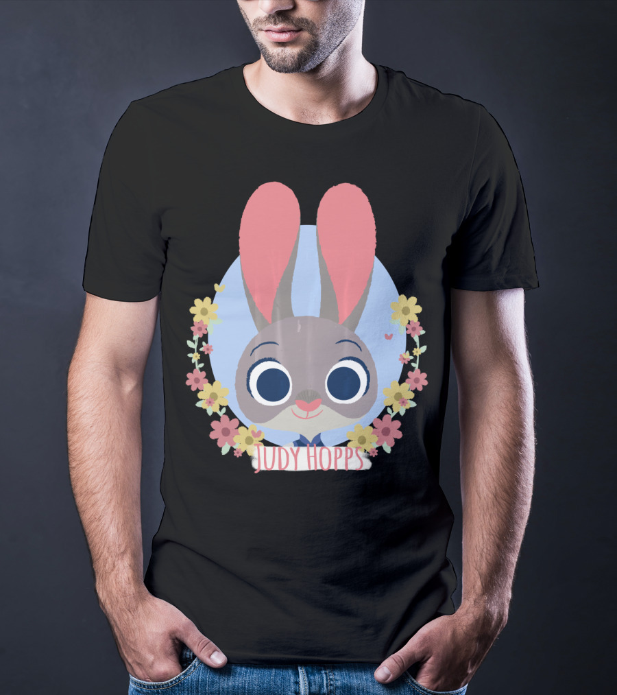Zootopia Judy Hopps Floral Spring Wreath Disney T-Shirt