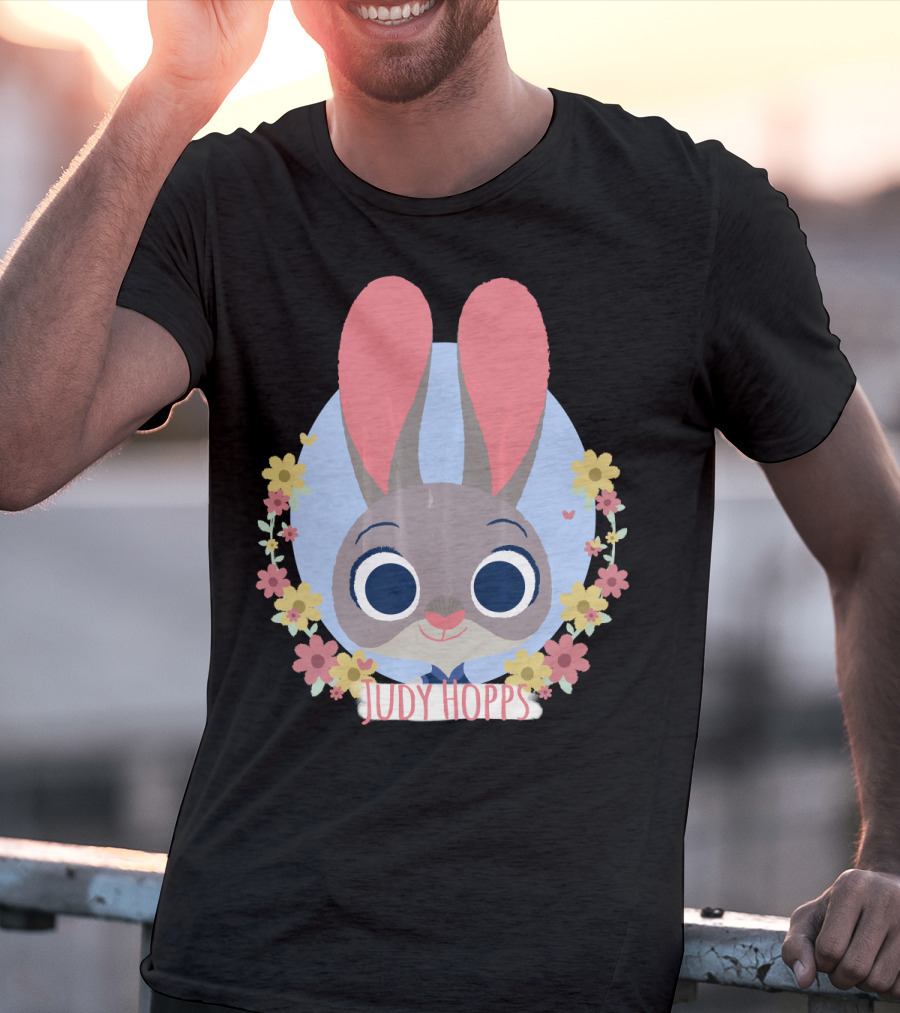 Zootopia Judy Hopps Floral Spring Wreath Disney T-Shirt