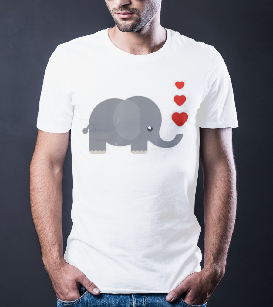 Baby Elephant With Hearts For Guys Girls T-Shirt