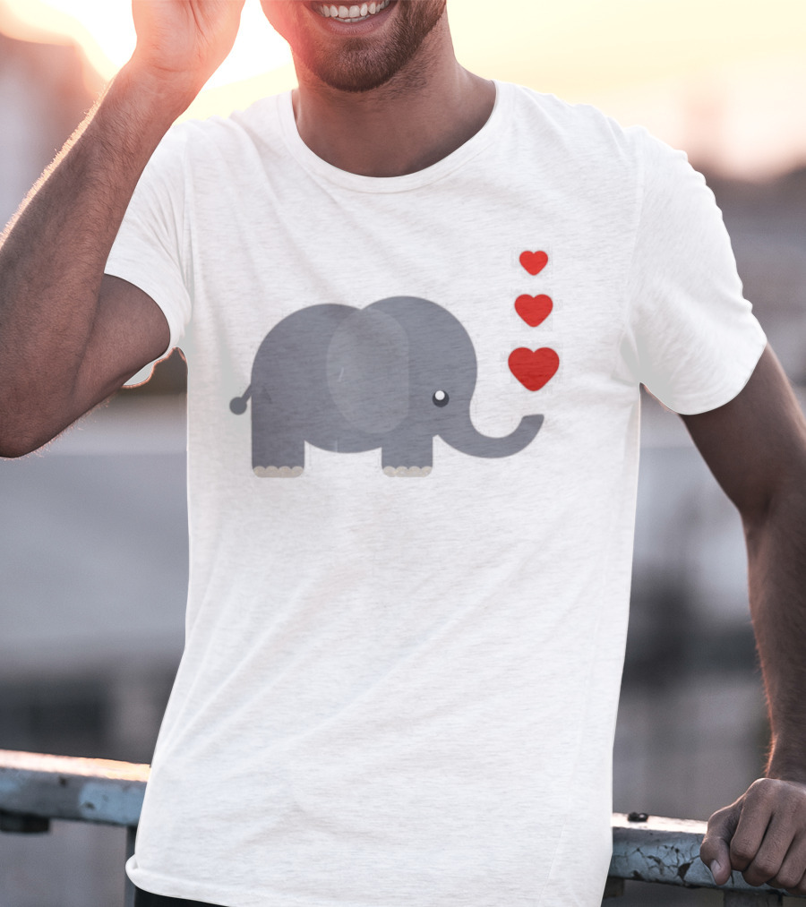 Baby Elephant With Hearts For Guys Girls T-Shirt