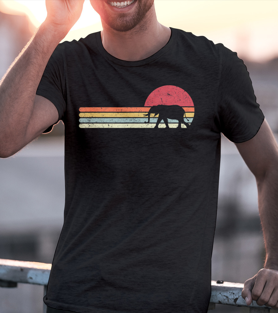 Elephant Style Vintage Sunset T-Shirt