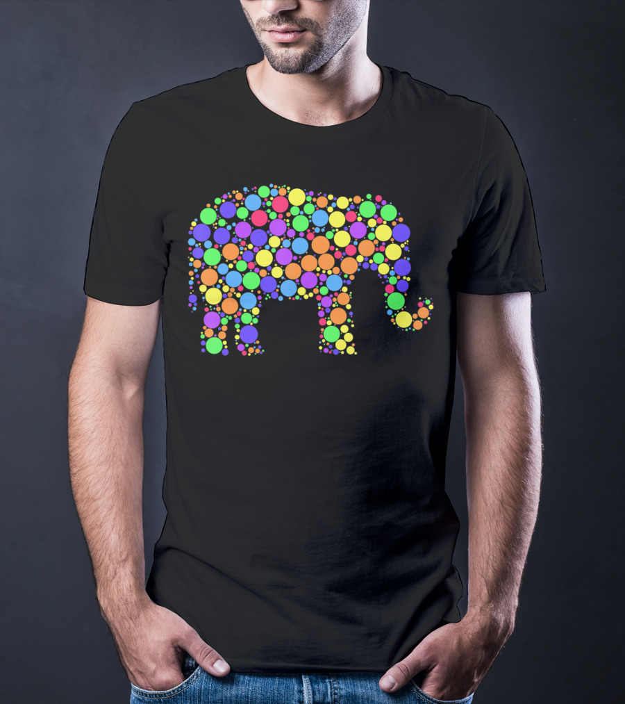 Polka Dot Elephant Design For International Dot Day Celebrations T-Shirt