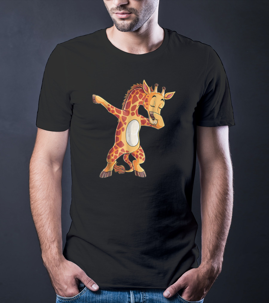 Dabbing Giraffe Cute Funny Dance Giraffes Dab T-Shirt