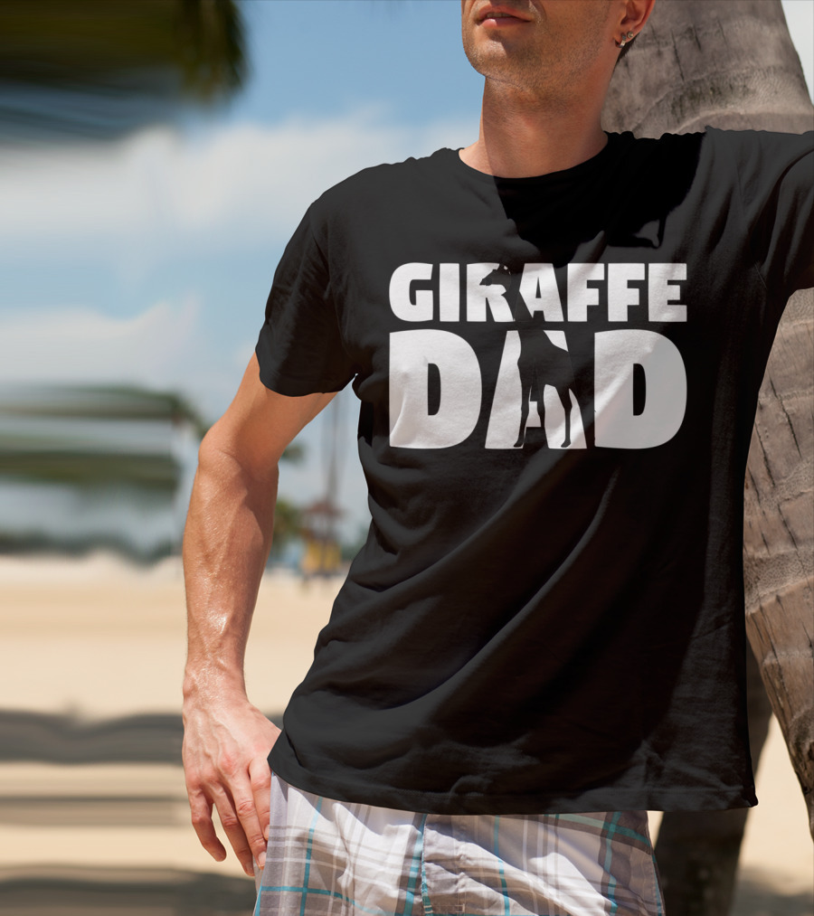 Giraffe Dad Giraffe Zoo Animal Lover T-Shirt