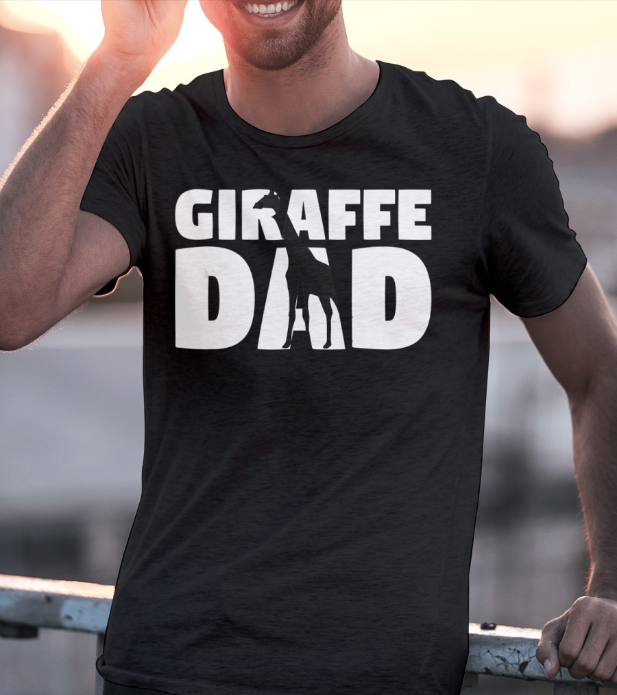 Giraffe Dad Giraffe Zoo Animal Lover T-Shirt