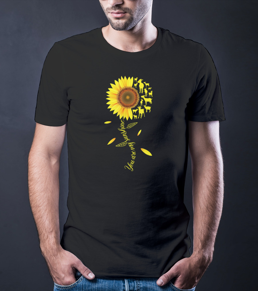 You Are My Sunshine Sunflower Goat Lovers Women Men Farmer T-Shirt