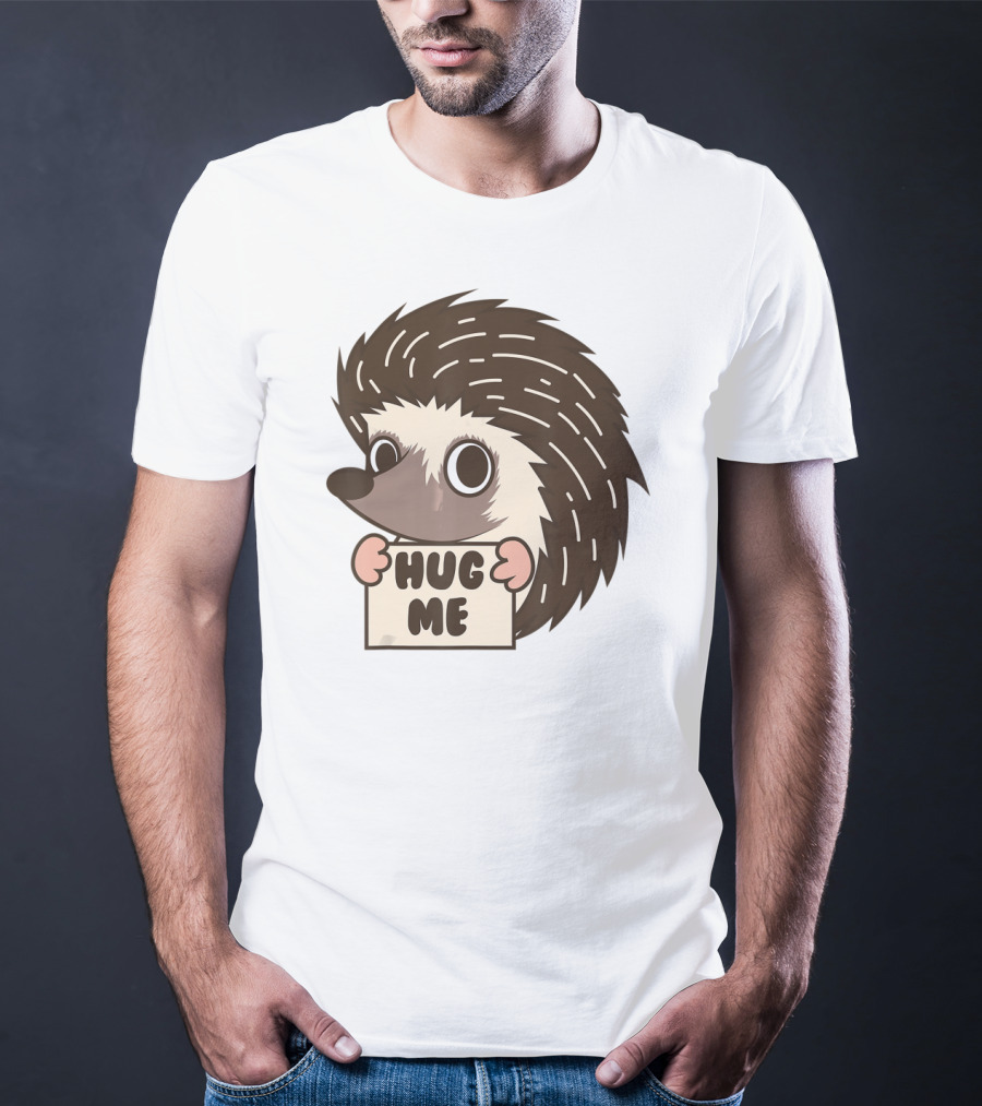 Hedgehog Hug Me Cute I Heart Porcupines T-Shirt