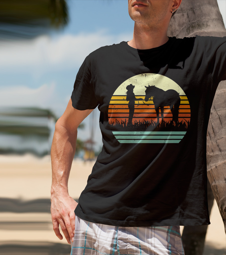 Vintage Retro Halter Horse Show T-Shirt