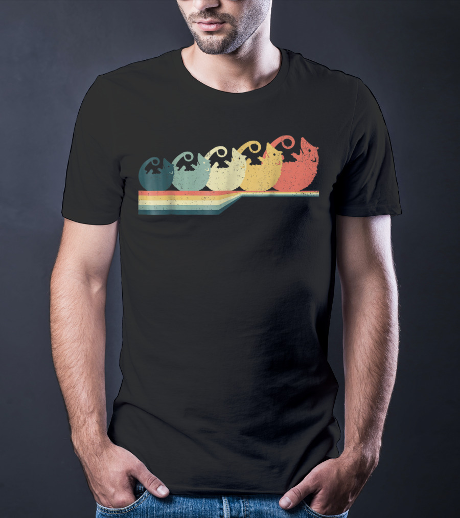OPOSSUM Vintage Style Retro Rainbow T-Shirt